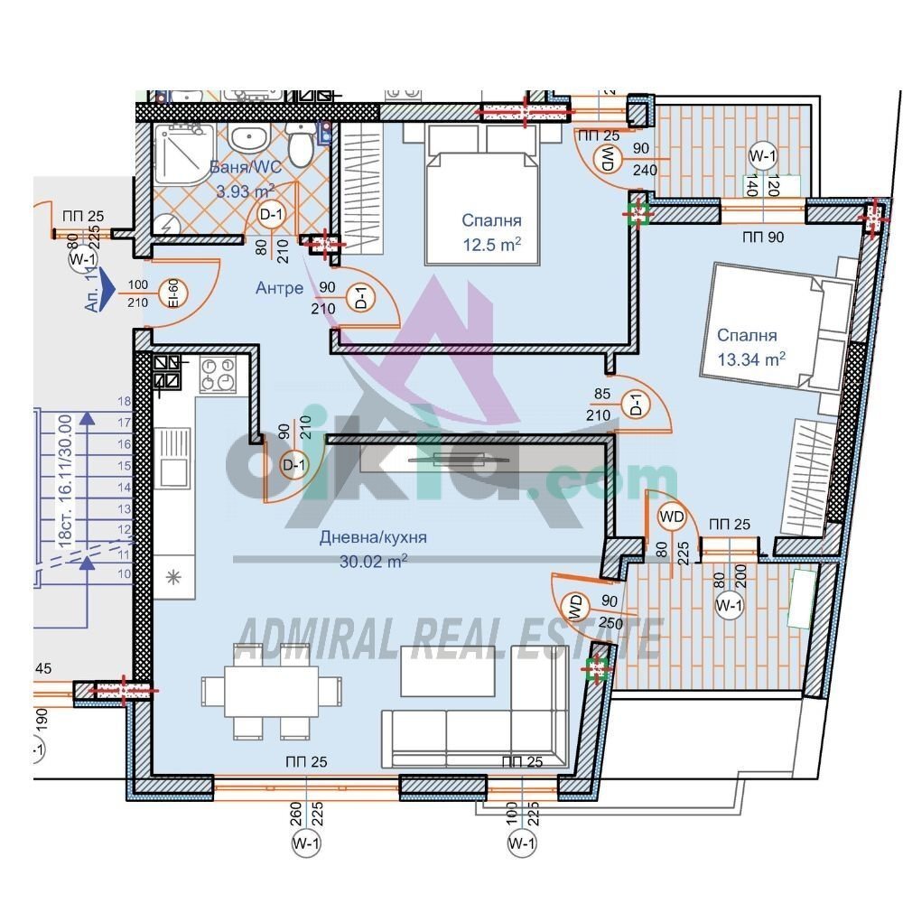 Three-room apartment варна, Varna (neighborhood Център) - photo 1