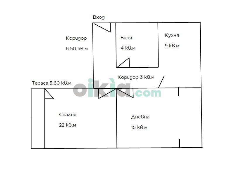 Two-room apartment Sofia (neighborhood Овча купел 1) - floor plans 1