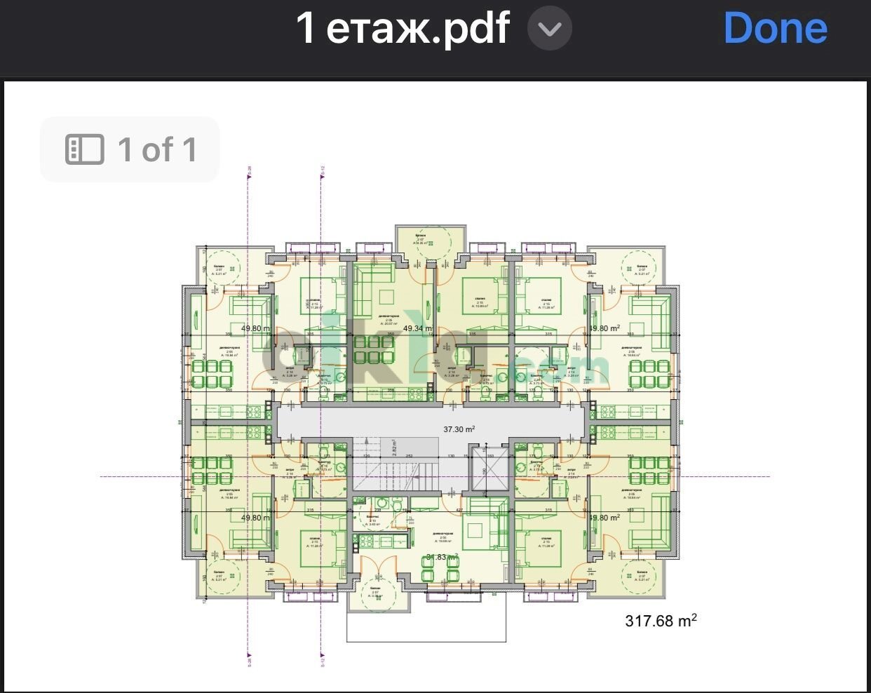 Two-room apartment la spiaggia Kavatsi, prima linea, Sozopol - floor plans 1