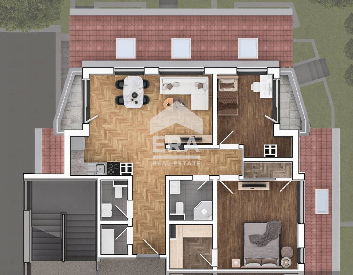 Three-room apartment Sofia (neighborhood Лозенец) - floor plans 1