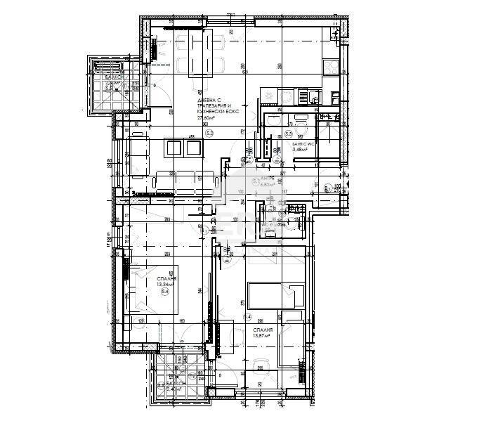 Trilocale Sofia (zona Горна баня) - planimetria 1