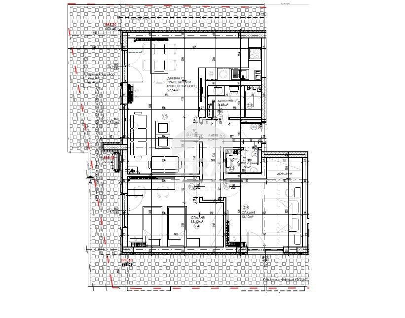 Trilocale Sofia (zona Горна баня) - planimetria 1