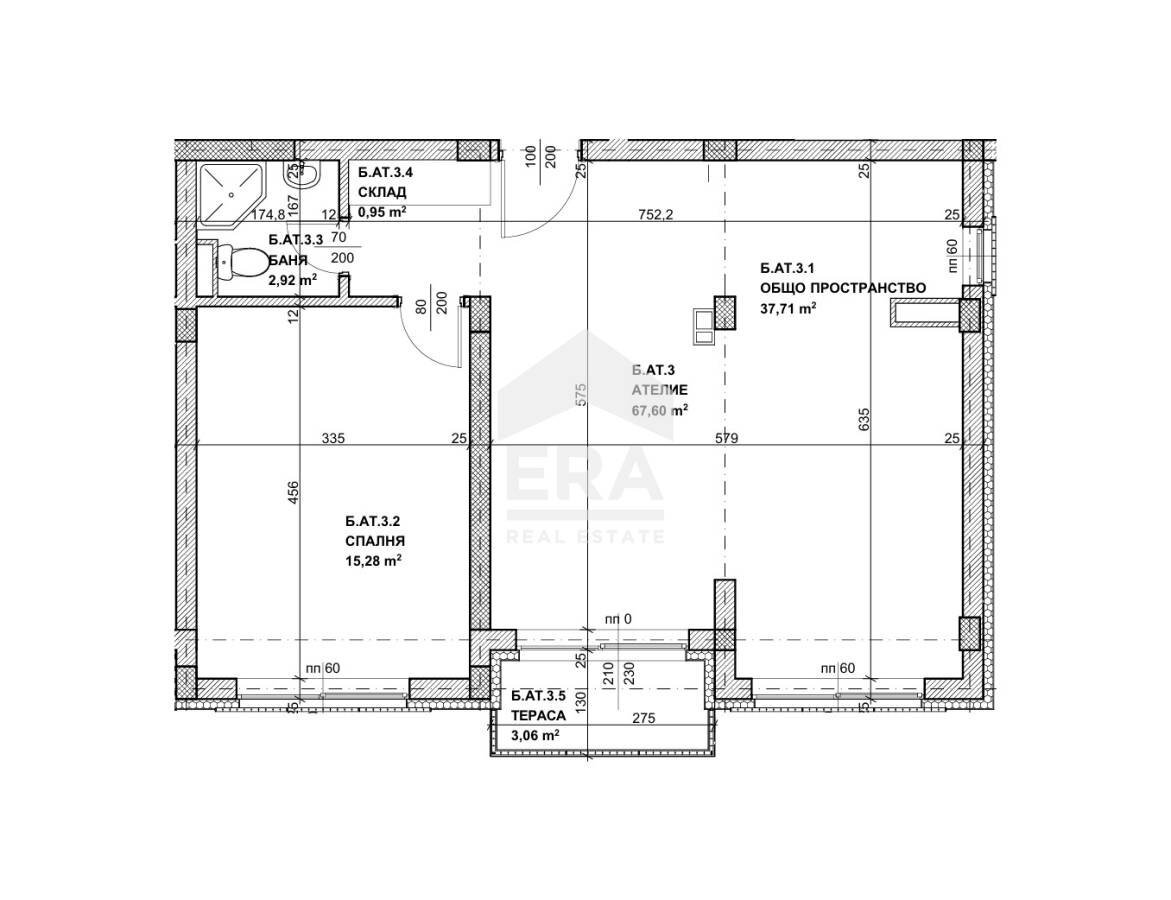 Two-room apartment Sofia (neighborhood Кръстова вада) - floor plans 1