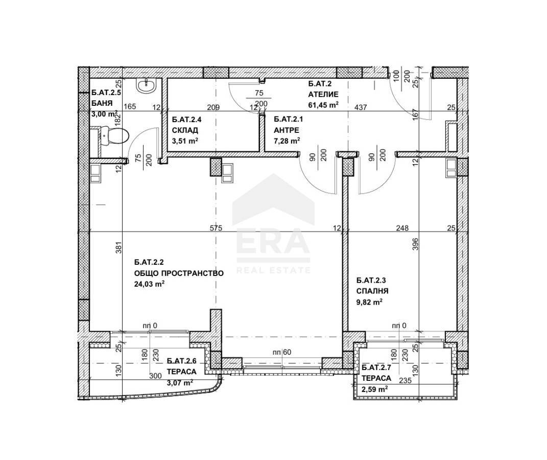 Two-room apartment Sofia (neighborhood Кръстова вада) - floor plans 1