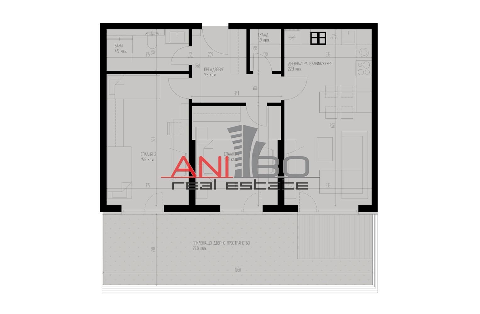 Trilocale Sofia (zona Кръстова вада) - foto 1