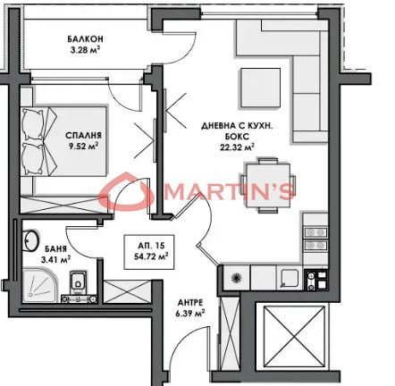 Two-room apartment Sofia (neighborhood м-т Гърдова глава) - photo 1