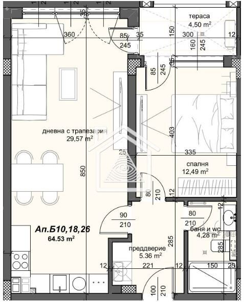 One-room apartment Plovdiv (neighborhood Тракия) - photo 1