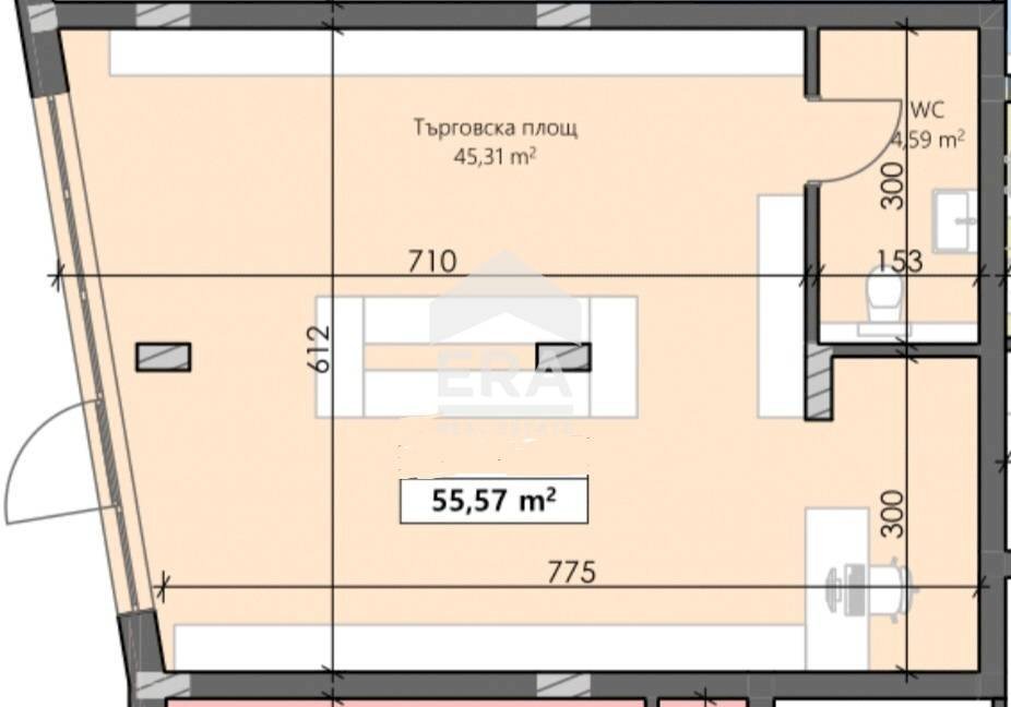 Negozio Plovdiv (zona Кършияка) - planimetria 1