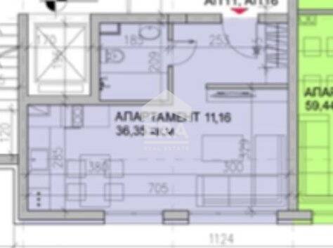 One-room apartment Sofia (neighborhood Модерно предградие) - floor plans 1