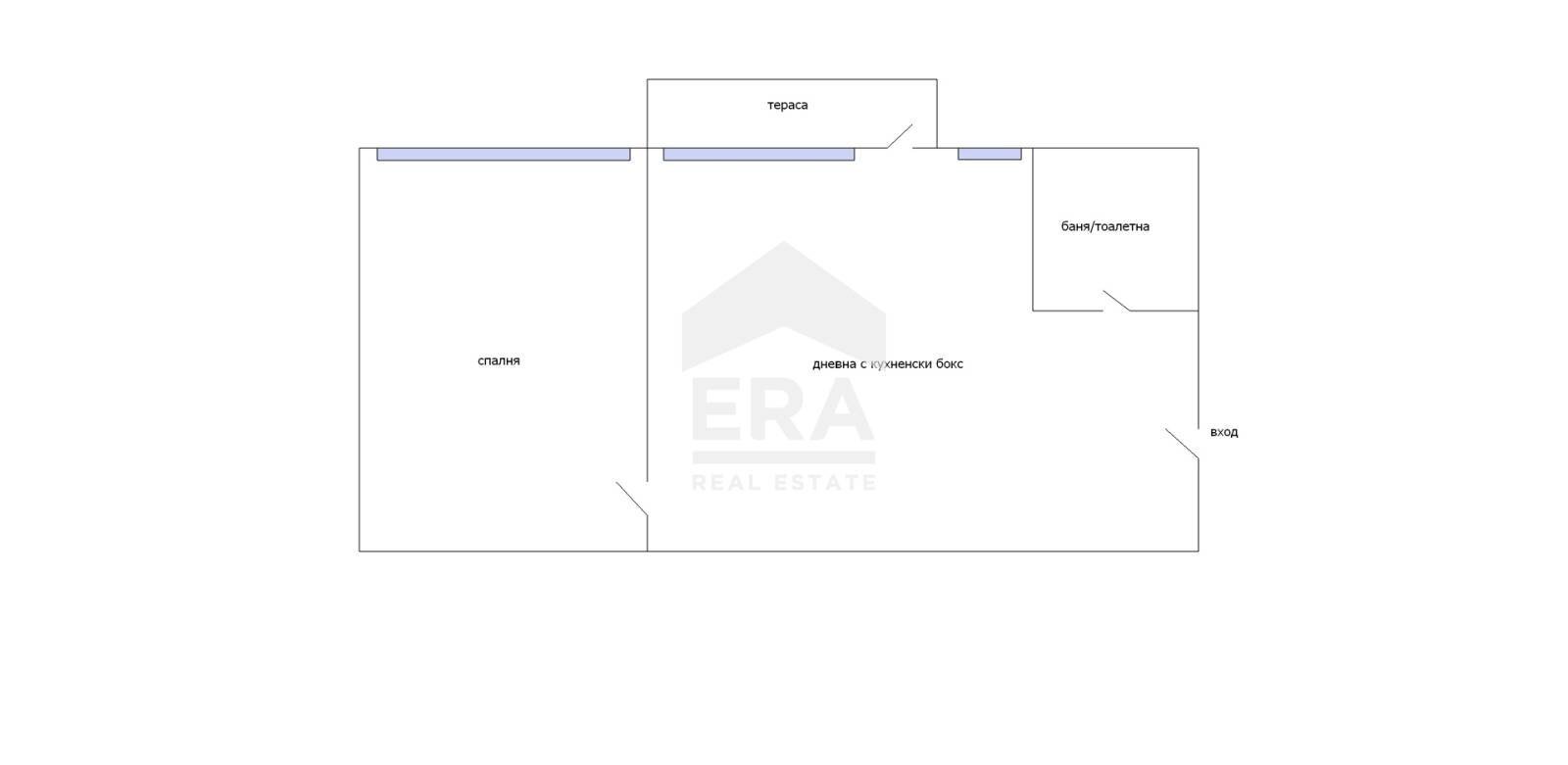 Two-room apartment к.к. Чайка, Varna - floor plans 1