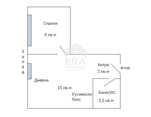 Two-room apartment Varna (neighborhood Виница) - floor plans 1