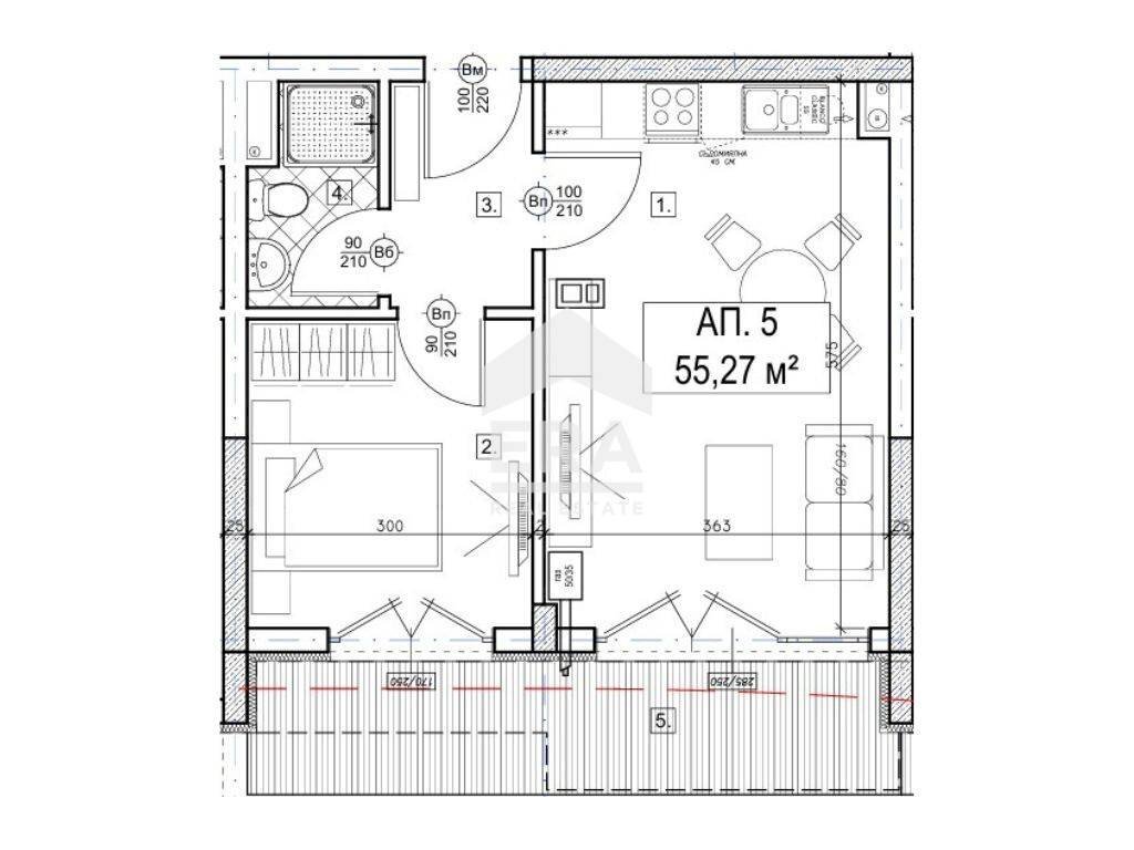 Two-room apartment Sofia (neighborhood Младост 4) - floor plans 1