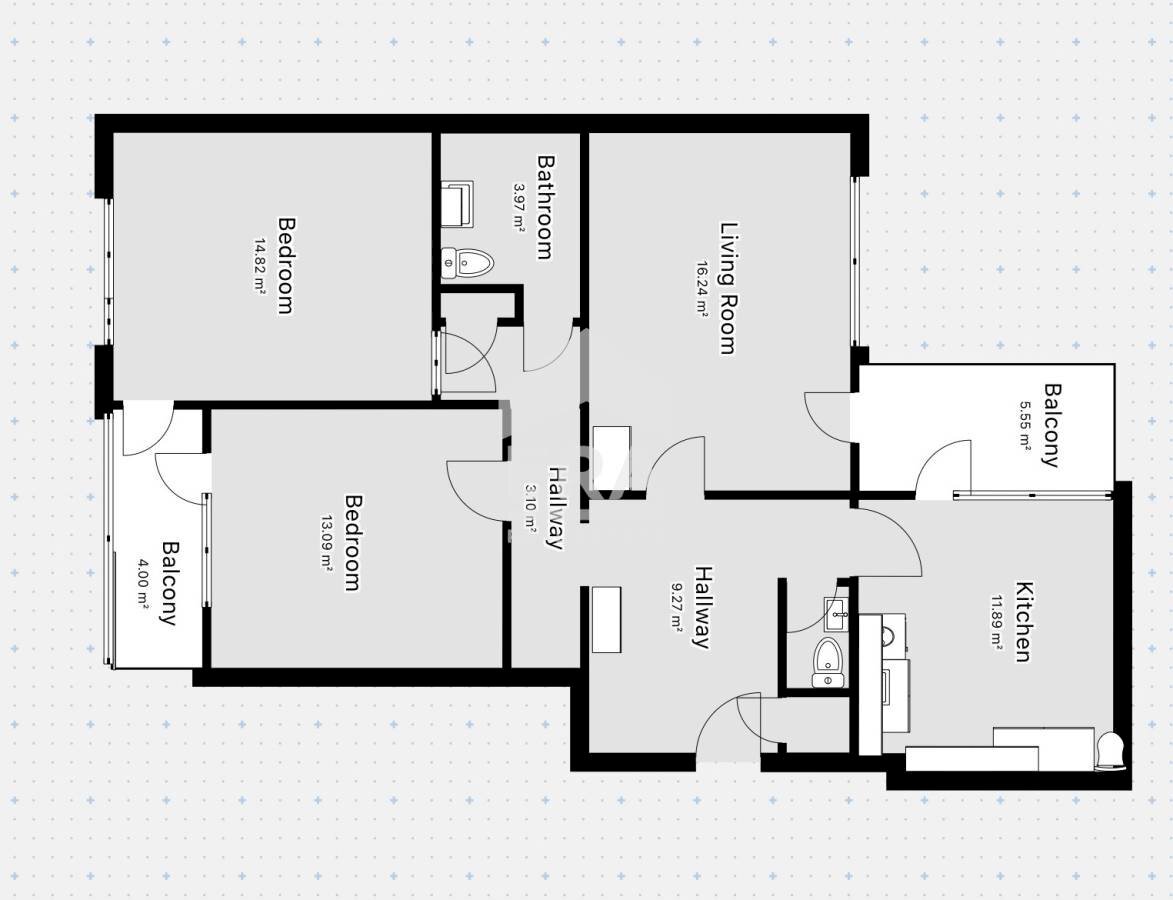 Four-room apartment Sofia (neighborhood Модерно предградие) - floor plans 1