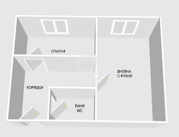 Two-room apartment Shumen (neighborhood Херсон) - floor plans 1