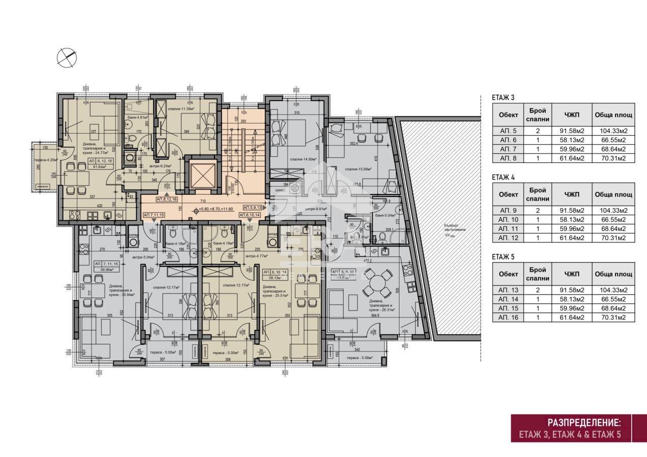 Two-room apartment Sofia (neighborhood Модерно предградие) - floor plans 1