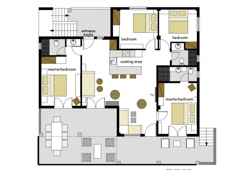 Villa Greece - floor plans 1