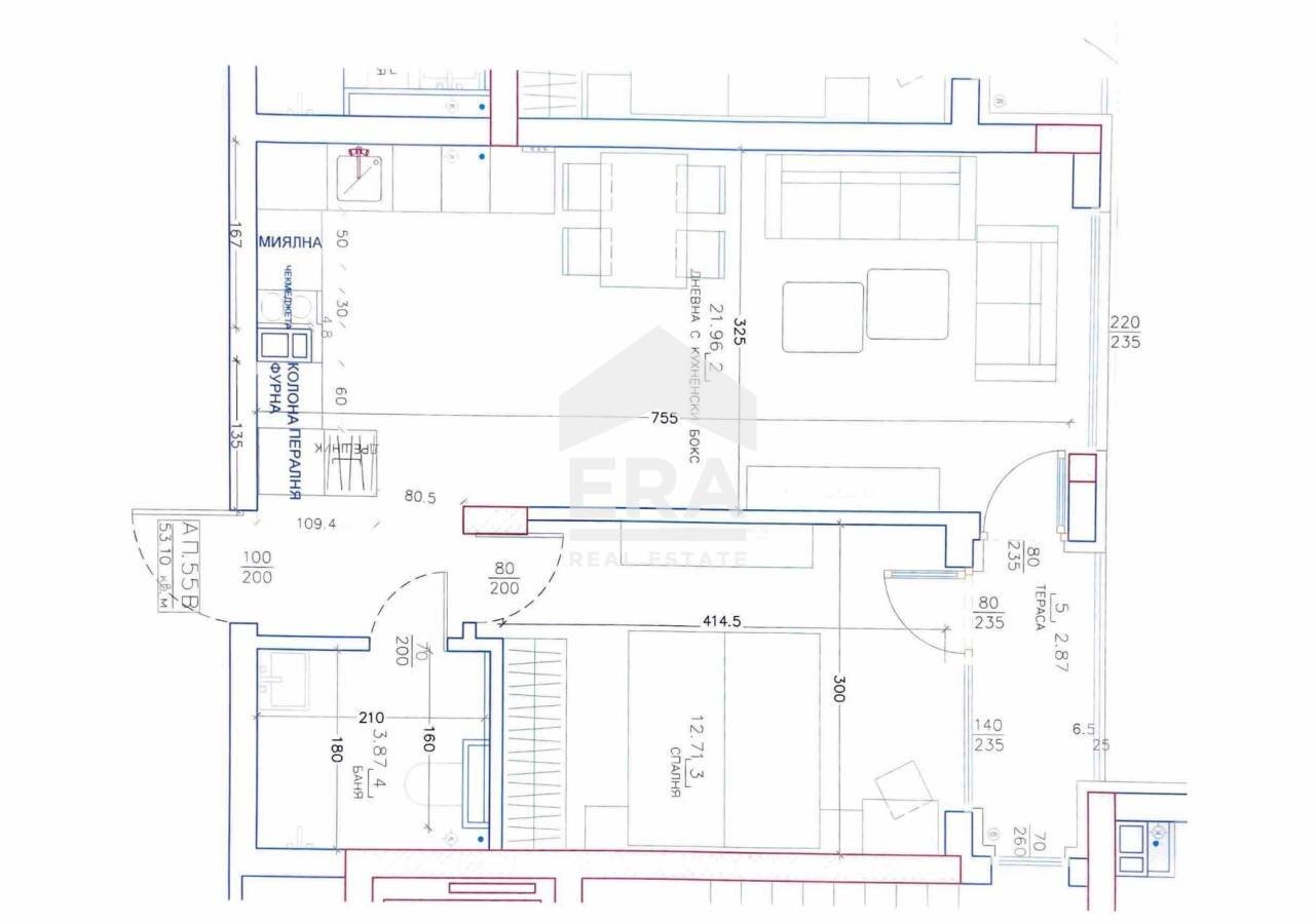 Two-room apartment в.з. Малинова долина, Sofia - floor plans 1