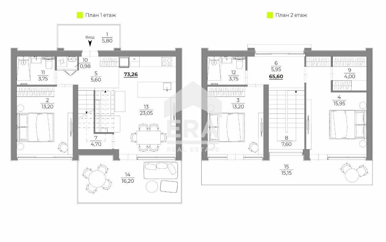 Villa к.к. Чайка, Varna - floor plans 1