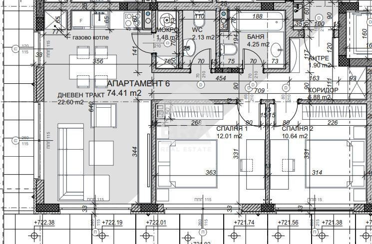 Three-room apartment Sofia (neighborhood Драгалевци) - floor plans 1