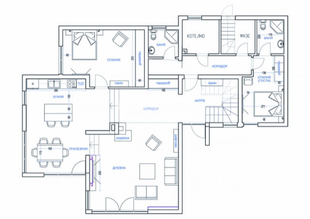Independent house Bistritsa village, Blagoevgrad - floor plans 1