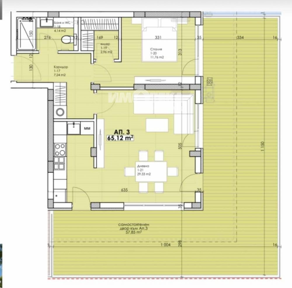 Two-room apartment Plovdiv city, Plovdiv - floor plans 1