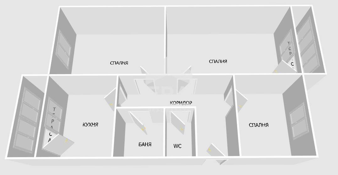 Three-room apartment Shumen (neighborhood Добруджански) - floor plans 1