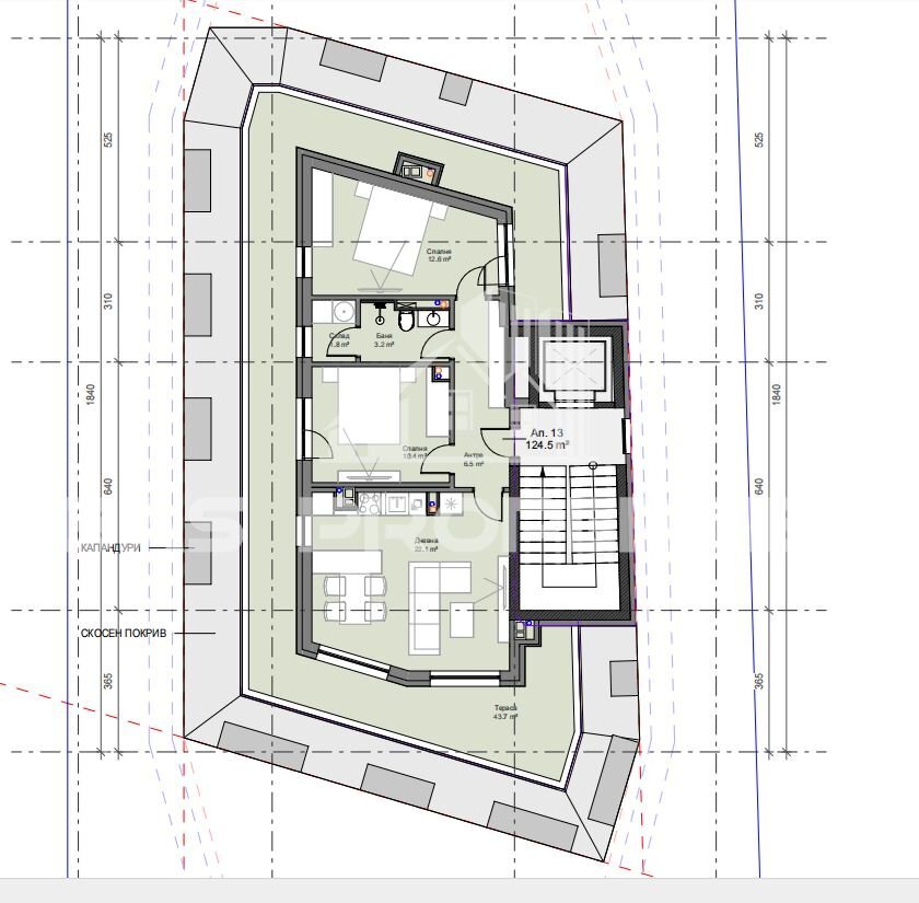 Three-room apartment Sofia (neighborhood Горна баня) - photo 1