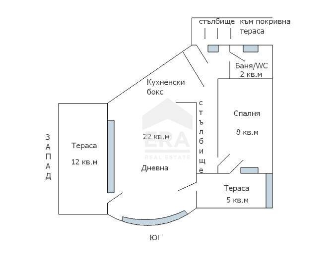 Two-room apartment Varna (neighborhood Лк Тракия) - floor plans 1