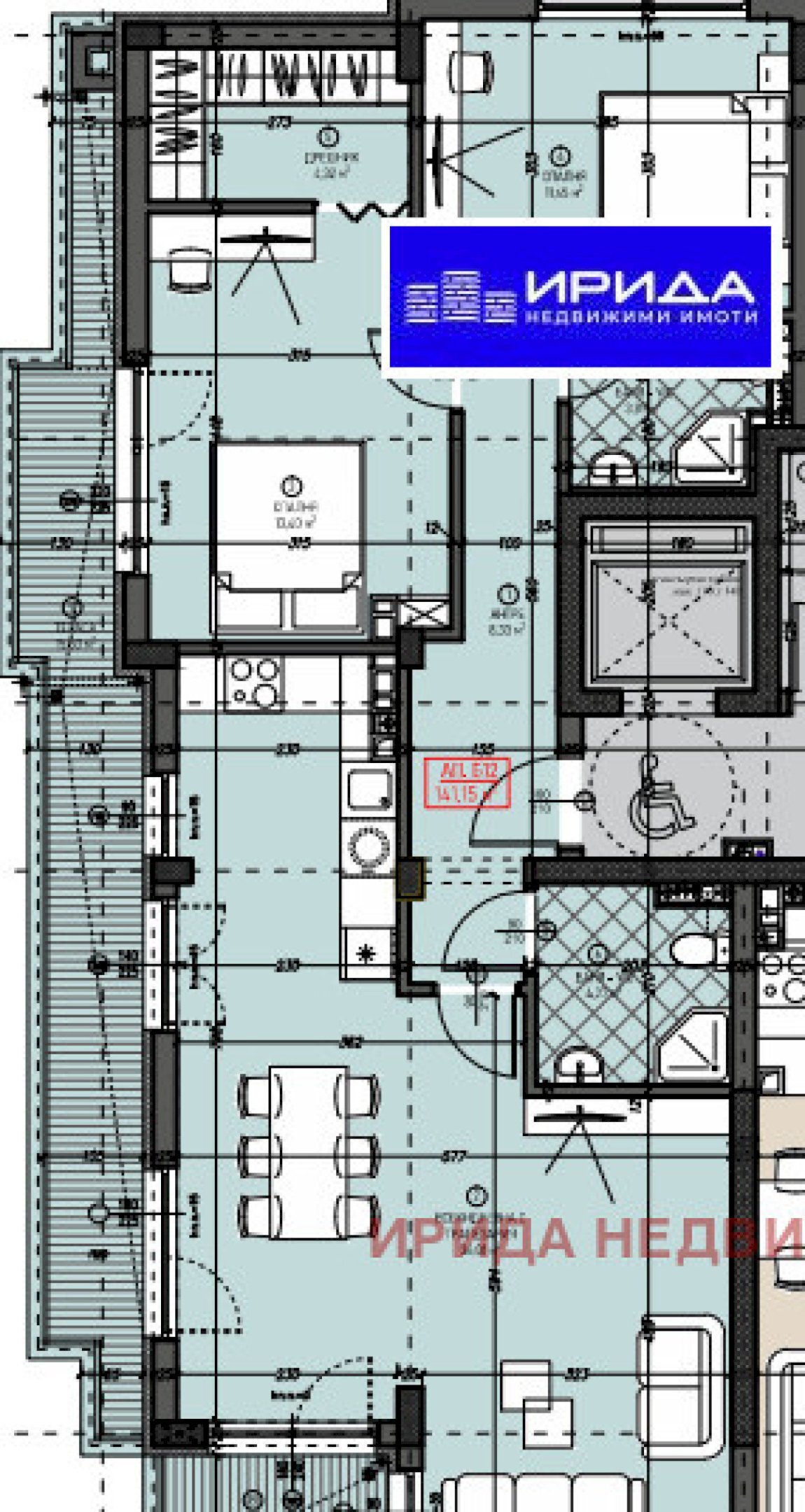 Three-room apartment Sofia (neighborhood Левски В) - photo 1