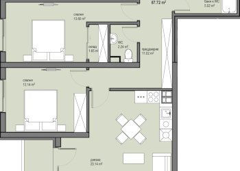Three-room apartment Sofia (neighborhood Левски Г) - photo 1