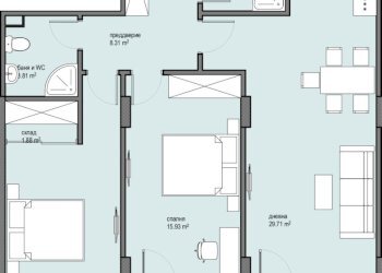 Three-room apartment Sofia (neighborhood Левски Г) - photo 1