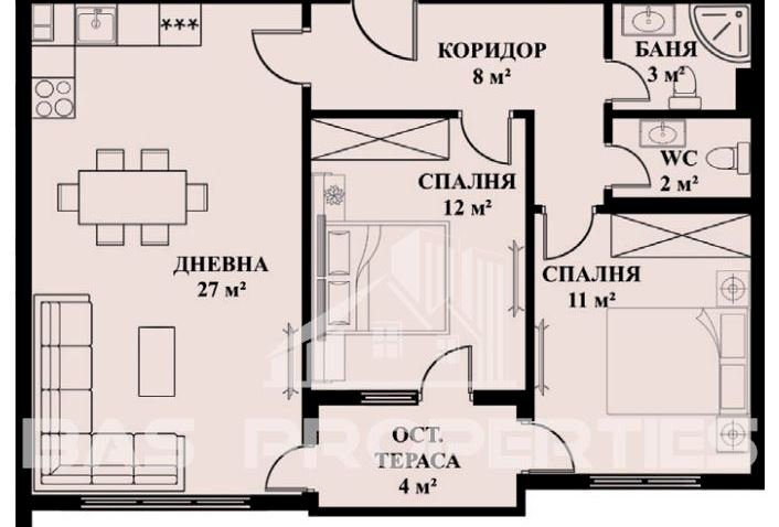 Two-room apartment Sofia (neighborhood Люлин 5) - photo 1