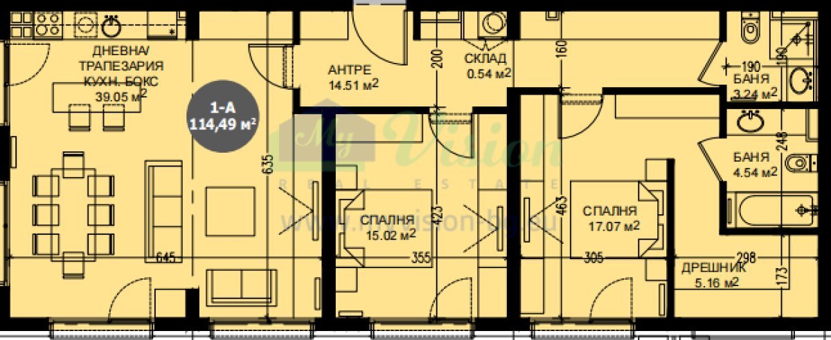 Three-room apartment Sofia (neighborhood Дружба 2) - photo 1