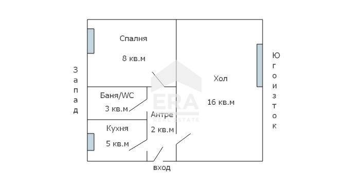 Two-room apartment Varna (neighborhood Аспарухово) - floor plans 1