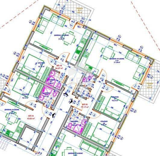 Apartment Varna (neighborhood Виница) - floor plans 1