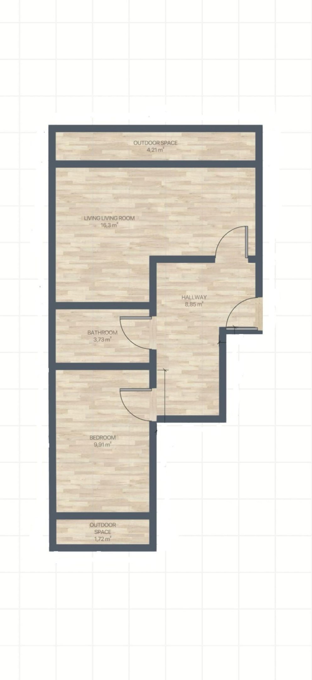 Two-room apartment Sofia - floor plans 1