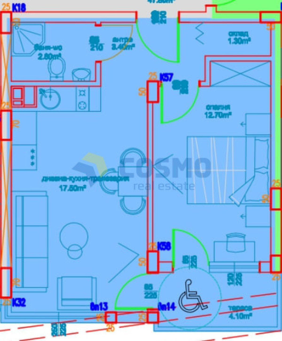 Two-room apartment Burgas (neighborhood Славейков) - photo 1