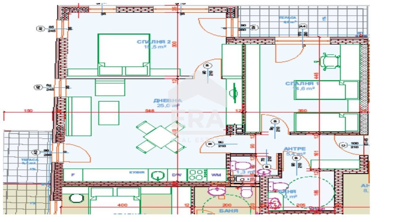 Three-room apartment Sofia (neighborhood Витоша) - floor plans 1