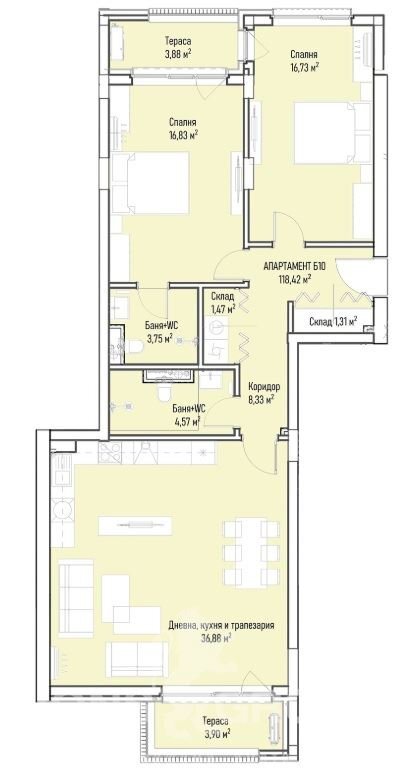 Three-room apartment Sofia (neighborhood Младост 4) - photo 1