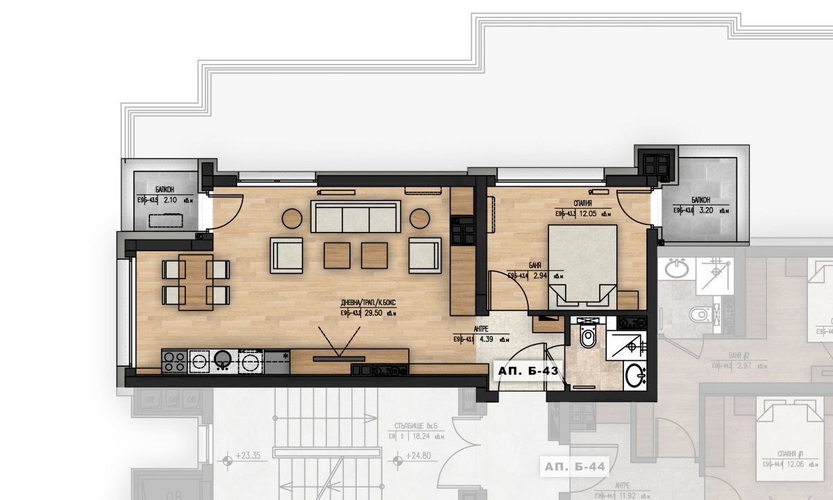 Two-room apartment Sofia (neighborhood Младост 1) - photo 1