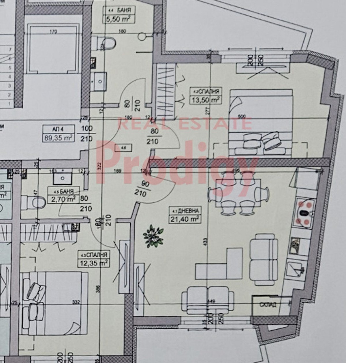 Three-room apartment Sofia (neighborhood Овча купел) - photo 1