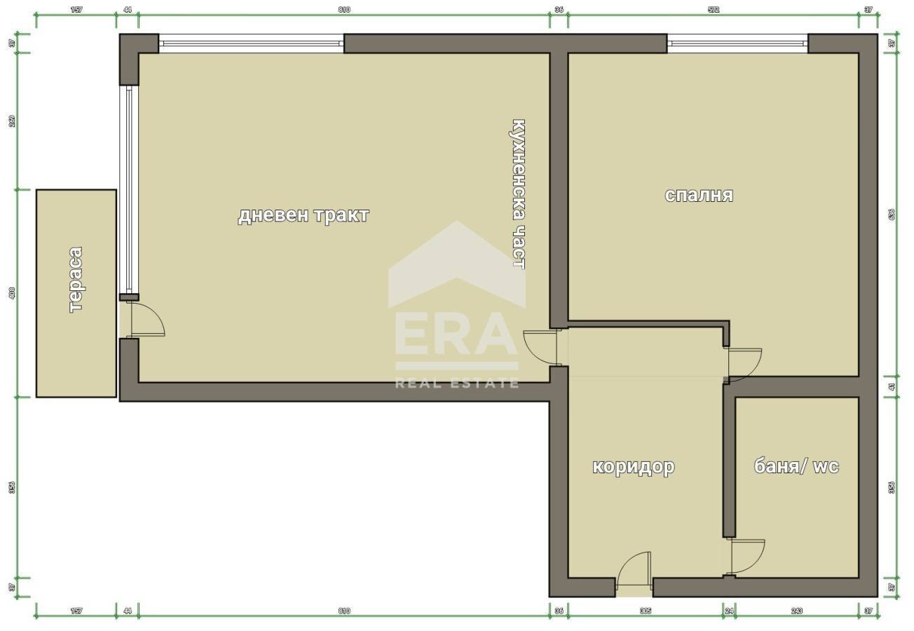 Two-room apartment Varna (neighborhood Възраждане 1) - floor plans 1