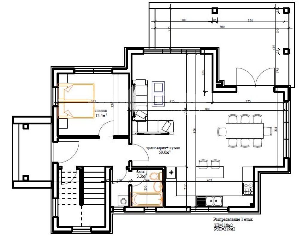 Independent house Priboy countryside, Varna - floor plans 1
