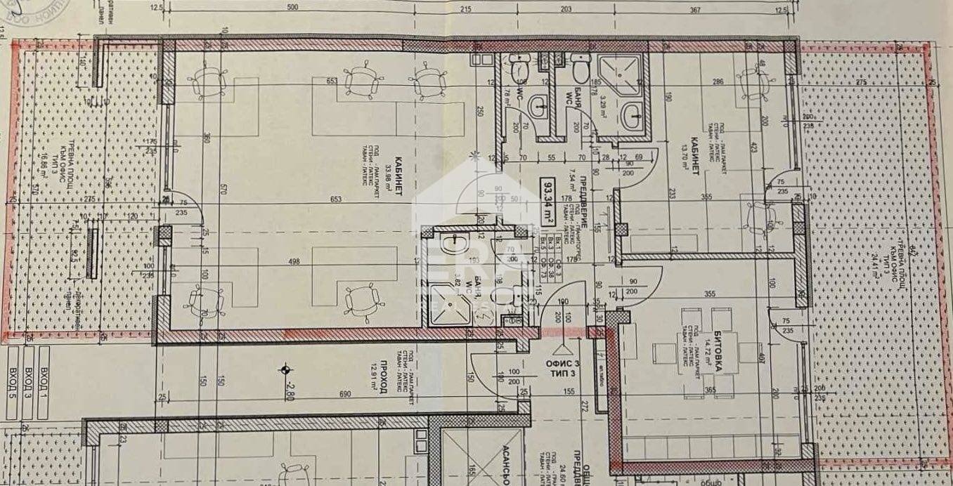 Three-room apartment Varna (neighborhood м-т Горна Трака) - floor plans 1