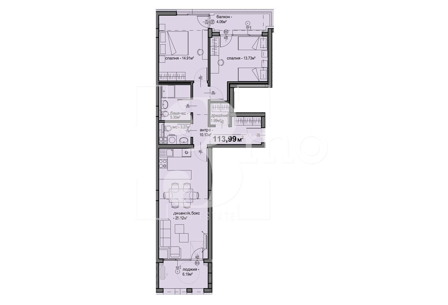 Trilocale Sofia (zona Люлин 5) - foto 1