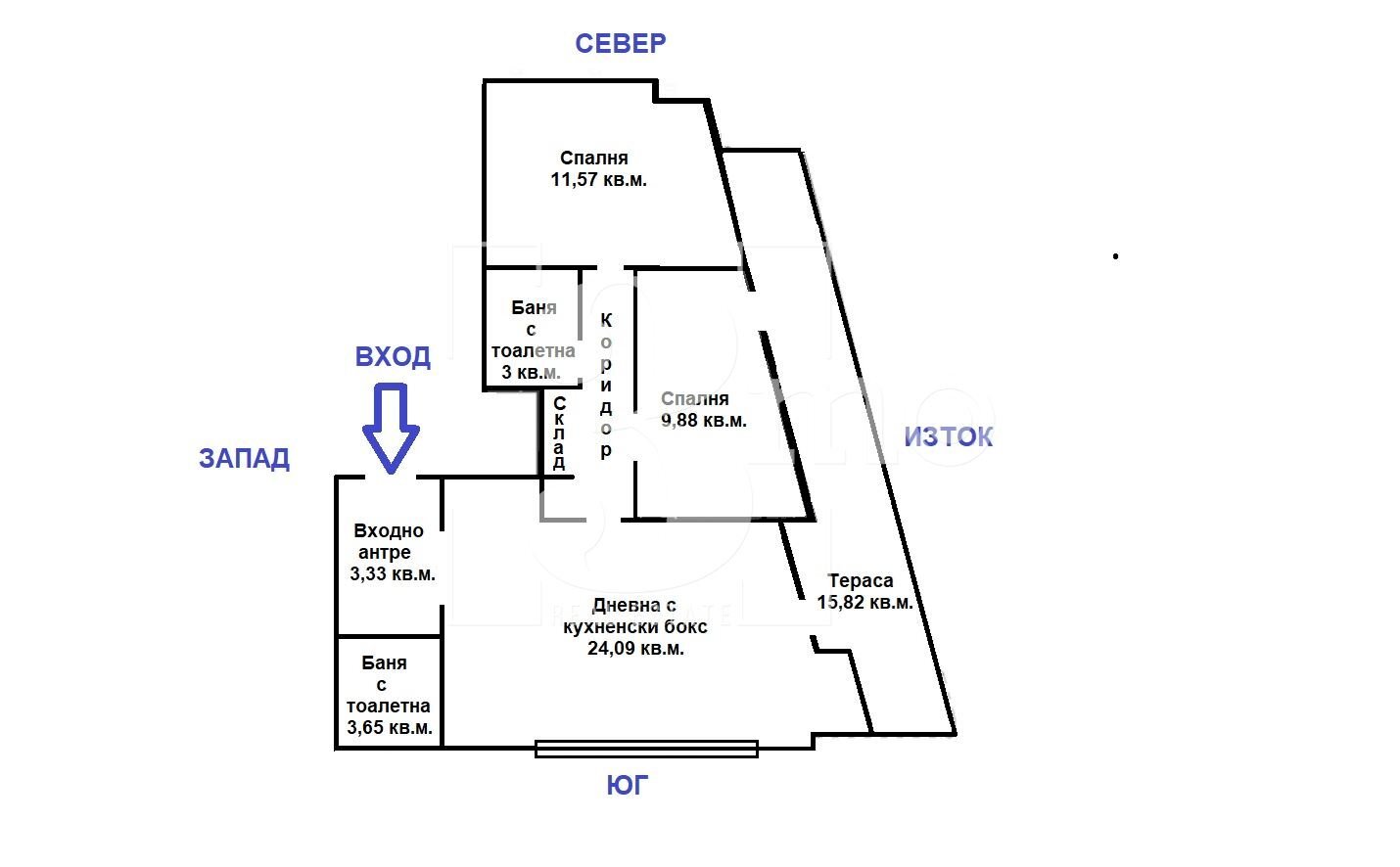 Three-room apartment Sofia (neighborhood Люлин - център) - photo 1