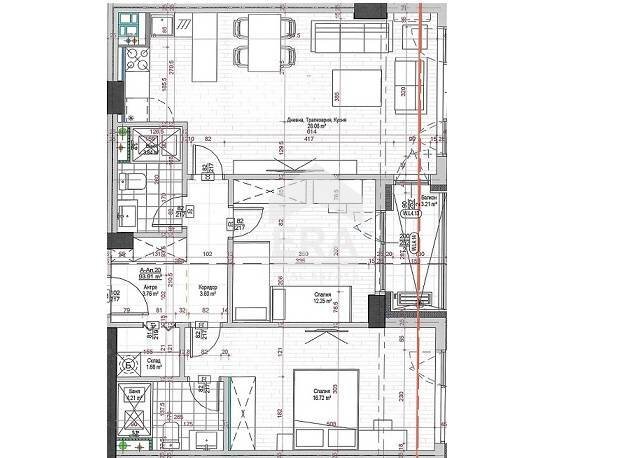 Three-room apartment Sofia (neighborhood Люлин 2) - floor plans 1