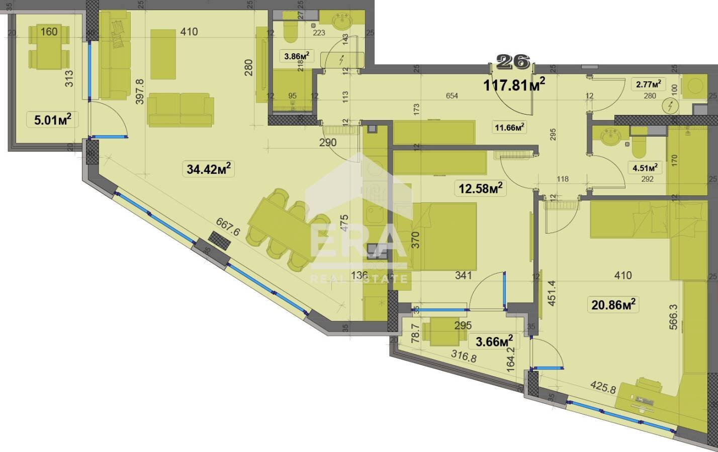 Three-room apartment Sofia (neighborhood Овча купел) - photo 1