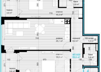 Three-room apartment Varna (neighborhood Аспарухово) - photo 1