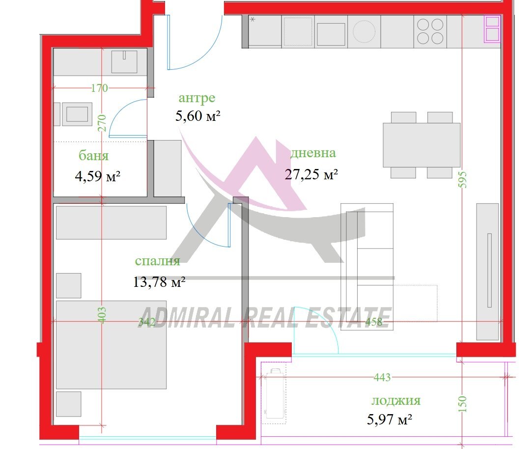 Two-room apartment ВАРНА, Varna (neighborhood Трошево) - photo 1